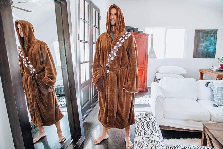 Star Wars Chewbacca Bathrobe For Men And Women | Big and Tall Plush Robe for Adults | Lightweight Spa Bathrobe | Hooded Shower Robe With Belt | Plus Size XXXL thumbnail 6