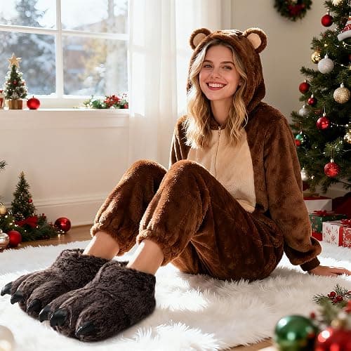 ULTRAIDEAS Animal Paw Slippers for Women and Men, Funny Claw Slippers for Adult and Kids, Unisex Cute Costume House Shoes thumbnail 2