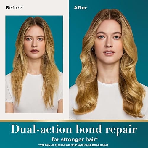 OGX Bond Protein Repair 450°F Heat Protect Spray, 6.5 fl. oz | Weightless Repair Mist, Nonstop Damage Protection*, All Hair Types, Heat Spray, Preps Hair for Styling thumbnail 2