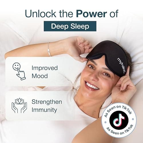 MyHalos® Sleep Masks - Eye Masks for Sleep - 100% Blackout Sleeping Masks for Women, Men & Side Sleepers - 3D Sleeping Eye Masks for Zero Pressure - Award Winning Design, Eyelash Friendly & Breathable thumbnail 2