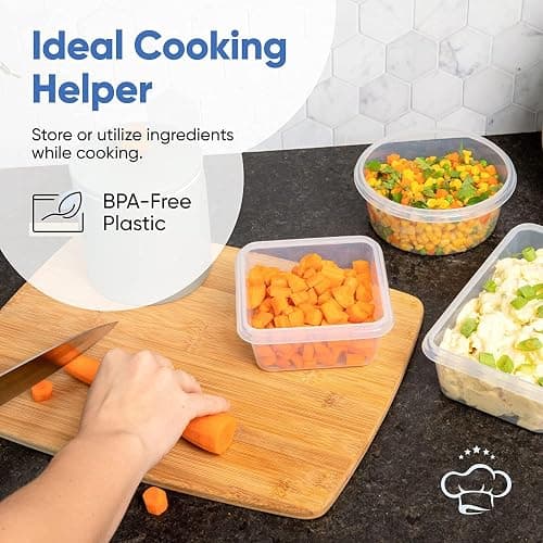 Chef's Path 72 Piece Airtight Food Storage Containers with Lids, 36 Containers and Lids, Stackable Kitchen and Pantry Canisters for Meal Prep and Food Storage - Transparent thumbnail 2