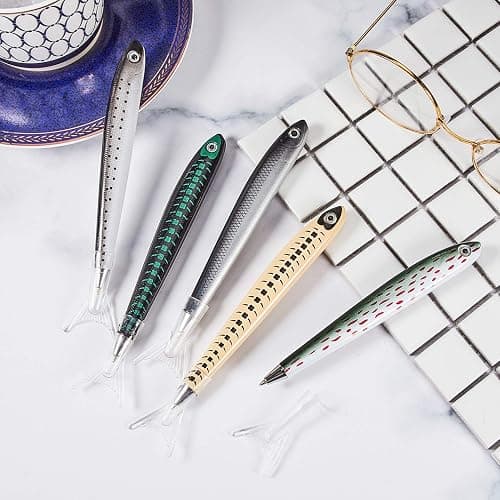 Outus 12 Pieces Fish Pens Cute Fishing Birthday Party Favors Decoration Writing Ballpoint Pens for Office School Christmas Near Year Gifts (Aquatic) thumbnail 4