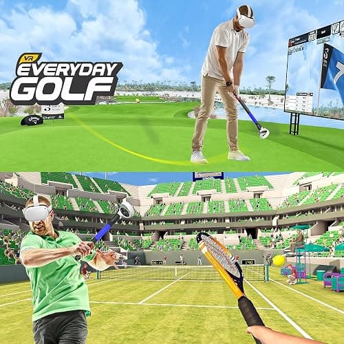 HUIUKE VR Game Handle Accessories for Quest 2 Controllers, Handles Extension Grips for Playing Beat Saber Gorilla Tag Games, VR Golf Club Attachment Compatible with Playing Golf+ First Person Tennis thumbnail 5