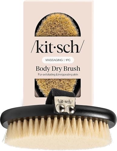Kitsch Dry Brushing Body Brush for Lymphatic Drainage | Soft Bristles Shower Brush - Dry Brush to Remove Dry Skin and Improves Blood Circulation, Body Scrubber for Glowing Skin - Image 1