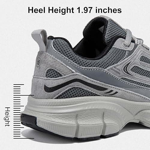 BAASPLOA Women's Chunky Fashion Sneakers Casual Sports Shoes Mesh Breathable Athletic Gym Workout Tennis Shoe Platform Thick Walking Shoes thumbnail 5