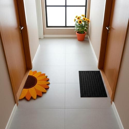 Fisura - Original Doormat Outdoor Entrance Sunflower, Outdoor Mats for Front Door, Coconut Fiber Mat with Non-Slip PVC Base. Dimensions: 27.56 inches x 15.75 inches x 0.59 inches thumbnail 6