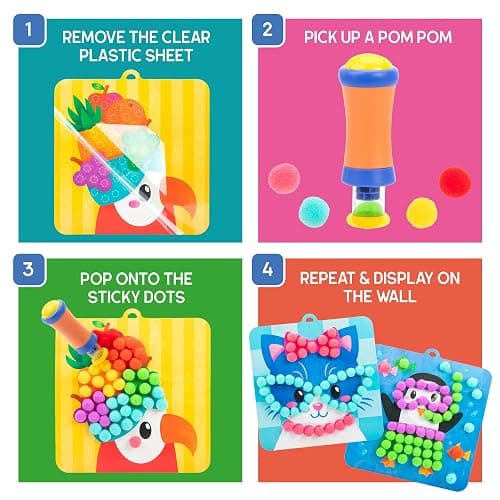 Educational Insights Pom Pom Craft Kit, Arts & Crafts Sets and Supplies for Kids Ages 5+ thumbnail 3
