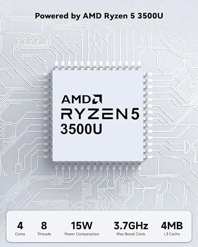NIMO 15.6'' IPS FHD-Laptop, 16GB RAM 1TB SSD AMD Ryzen 5(Beat i5-1135G7, 4 Cores Up to 3.7GHz) Student Computer with 65W Type-C, 2 Years Warranty, Fingerprint, Backlit Keyboard, BT5.2, Numpad thumbnail 2