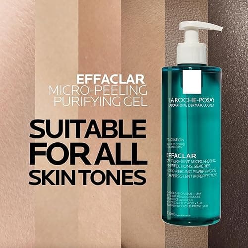 La Roche Posay Effaclar, Gel Purificante Micro-Peeling, Per Pelli Grasse a Tendenza Acneica, Azione Detergente, Pelle Levigata, Rimuove Sebo e Impurità, Con Acido Salicilico, LHA e Zinco, 400 ml thumbnail 5