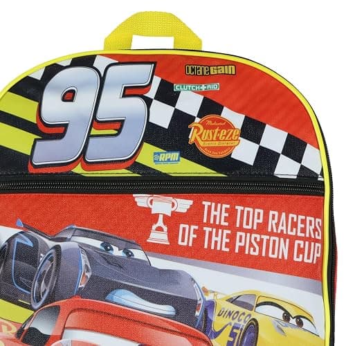 Disney Cars Backpack Top Racers Lightning McQueen 16" School Bag thumbnail 4