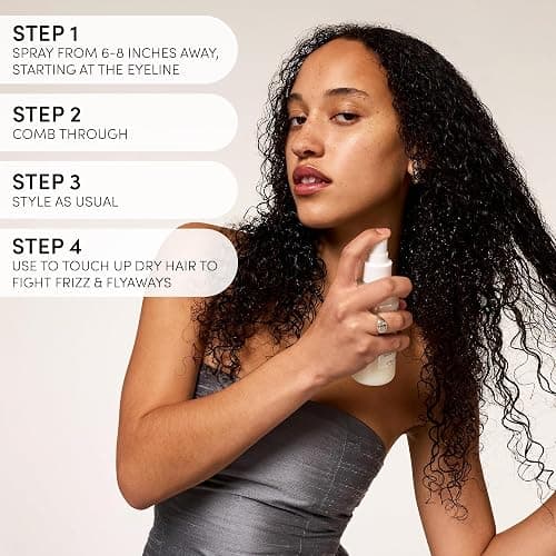 OUAI Leave In Conditioner & Heat Protectant for Hair - Prep Hair for Styling or Use as Detangling Spray to Fight Frizz & Flyaways - No Parabens, Sulfates or Phthalates (1.5 oz) thumbnail 9