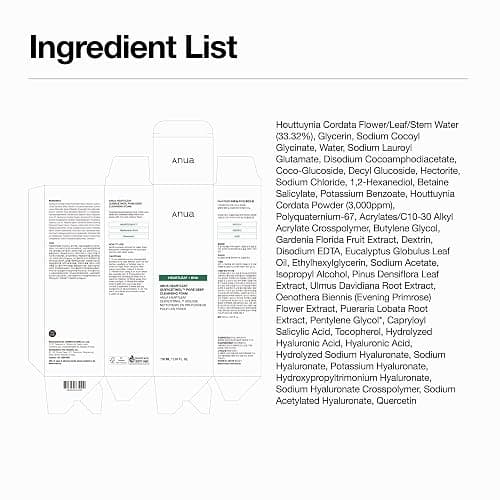 Anua Heartleaf Quercetinol Pore Deep Cleansing Foam, Face wash for Pore Refining Cleanser, Hydrating Daily Facial Cleanser For Double Cleansing, Gentle Foaming with BHA, Korean Skincare, 5.07 fl.oz. thumbnail 8
