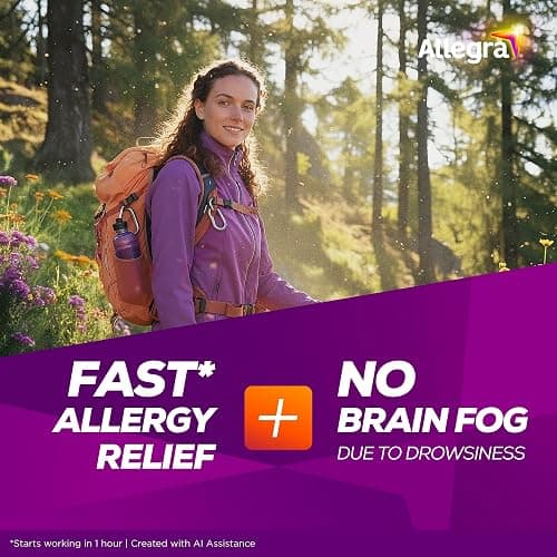 Allegra Adult 24-Hour Allergy Relief Tablets, Non-Drowsy Indoor and Outdoor Allergy Medicine, 180 mg Fexofenadine HCI Antihistamine Pill, 100-Count thumbnail 4