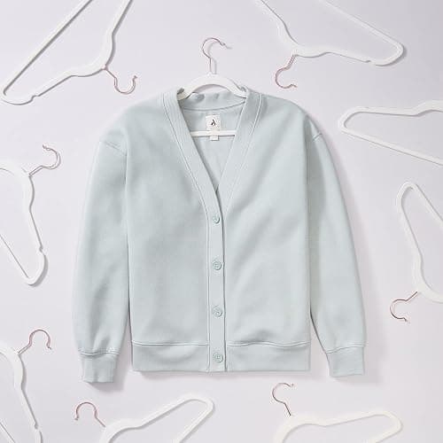 Amazon Basics Slim, Velvet, Non-Slip Suit Clothes Hangers, Ivory/Rose Gold - Pack of 100 thumbnail 2