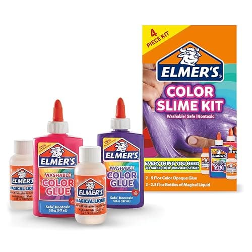 Elmer's Color Slime Kit, 2-Count + 2-Activator, Pink/Purple - Image 1