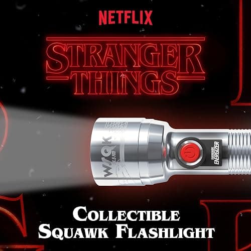 Energizer Stranger Things Squawk Retro LED Flashlight, Water Resistant and Drop Tested Camping Flashlight, Limited Edition, 250 Lumens thumbnail 2