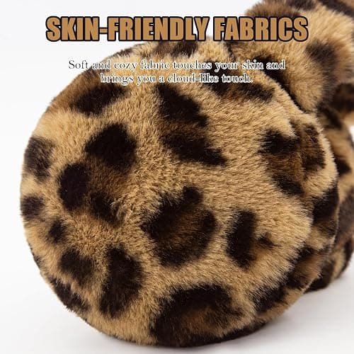 POMIJIAN Winter Ear Muffs for Women Girls Faux Fur Cute White Earmuffs Fluffy Ear Warmers Foldable Ear Covers Outdoor thumbnail 3