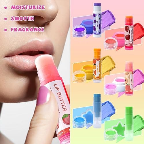 WhizToys DIY Lip Balm Making Kit Teen Girl Gifts Trendy Stuff Make Your Own Lip Gloss Set with Natural Beeswax, Shea Butter,Sweet Almond Oil,24 PCS Lip Blam Containers thumbnail 6