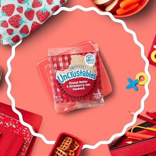 Smucker’s Uncrustables Peanut Butter & Strawberry Jam Sandwiches, 4 Count, 2 Oz. Each, Frozen thumbnail 7