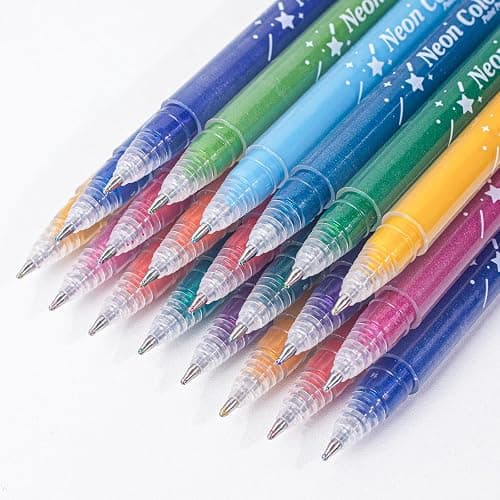 SASPOO glitter gel pen 36 Colors,Metallic Vibrant Sparkle gel pens for coloring,glitter pens for adults,colored gel pens for Adult Coloring Books and Drawing (36) thumbnail 7
