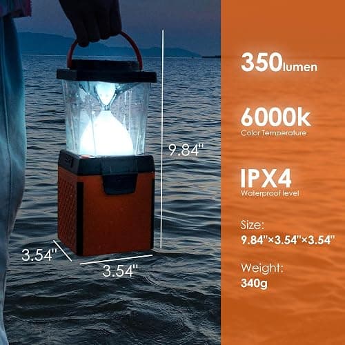 Salt Water Lamp - No Battery Needed, 350LM Brightness, 120-150 Hours Continuous Light, Portable LED Lantern for Fishing, Camping, Yoga & Home Use - FCC, RoHS , CE, Certified thumbnail 7