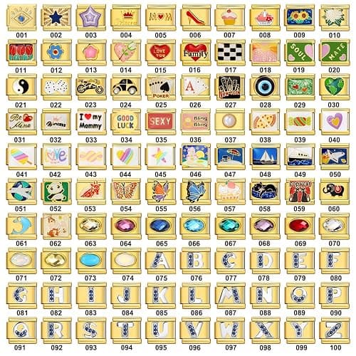 Custom Italian Charm Bracelet Gold - 6.75" Stainless Steel Modular Link with Tool, Personalized with 10 Charms - Classic Gold for Women & Men, DIY Gift thumbnail 2