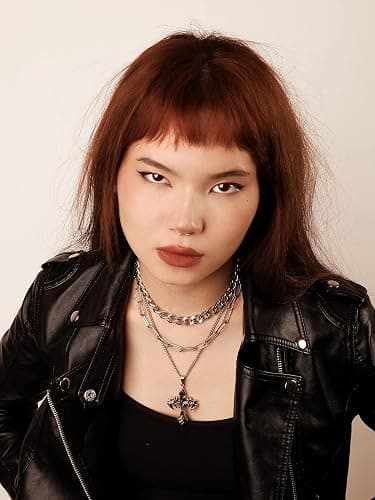 Sacina Gothic Layered Cross Choker Necklace, Goth Emo Grunge Necklace, Goth Jewelry, Halloween Christmas Jewelry Gift thumbnail 3