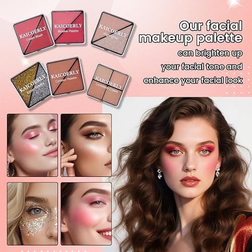 Makeup Kit for Women Girls, Fashionable Make Up Present Set for Beginners Professionals Traveler with Case, Makeup Essential with Eyeshadow Palette, Lip Gloss, Mascara,Foundation Face Primer(Pink) thumbnail 6