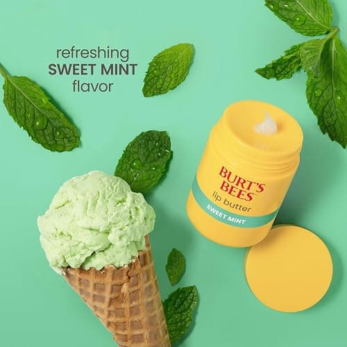 Burt's Bees Sweet Mint Lip Butter, Repairs Dry Lips, 24 Hour Hydration, Locks in Moisture, Includes Shea and Mango Butters, Antioxidant Rich Vitamin E, Convenient Twist Up Dispenser, 0.5 Oz. thumbnail 6