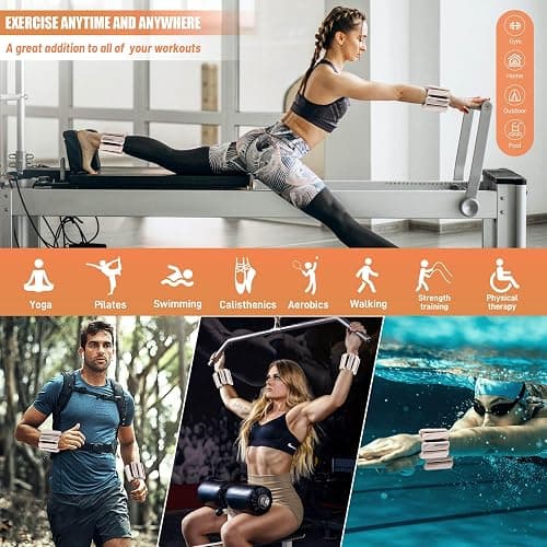 INDEPANDIA Wrist & Ankle Weights for Women and Men, 2lbs/4lbs Pairs Adjustable Silicone Weighted Bangles for Arm & Leg Workouts, Perfect for Pilates, Barre, Yoga, Walking & Home Fitness 24055 thumbnail 4