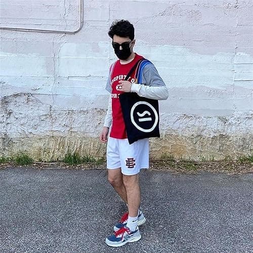Mens Shorts Fashion Mesh Print Shorts Casual Workout Drawstring Basketball Running Short Pants thumbnail 7