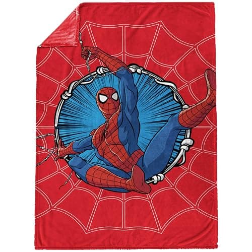 Jay Franco Kids Plush Throw Blanket – Soft & Cozy Fleece Throw for Bedroom & Couch Décor, Official Licensed Product, Red - Spiderman, 60x90 - Large Blanket thumbnail 2