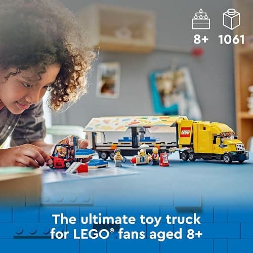 LEGO City Yellow Delivery Truck Toy - Semi Truck Building Toy for Boys & Girls, Ages 8+ Years - Gift for Birthdays - Pretend Play W/ 3 Minifigures - 60440 thumbnail 2