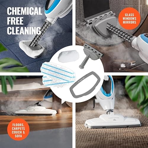 PurSteam 10-in-1 Steam Mop, Floor Steamer with Detachable Handheld Steam Cleaner for Tile, Hardwood Floors thumbnail 5