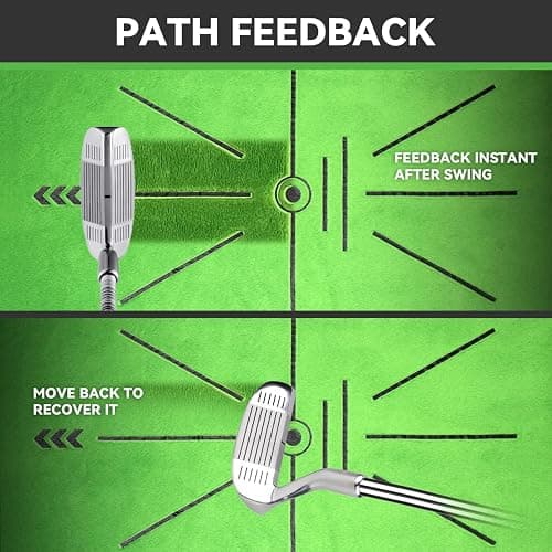 COSPORTIC Golf Hitting Mat, Golf Training Mat for Swing Path Feedback Detection Batting,Extra Replaceable Golf Practice Mat 16"x12", Golf Gifts for Men Women for Home Indoor Outdoor thumbnail 2