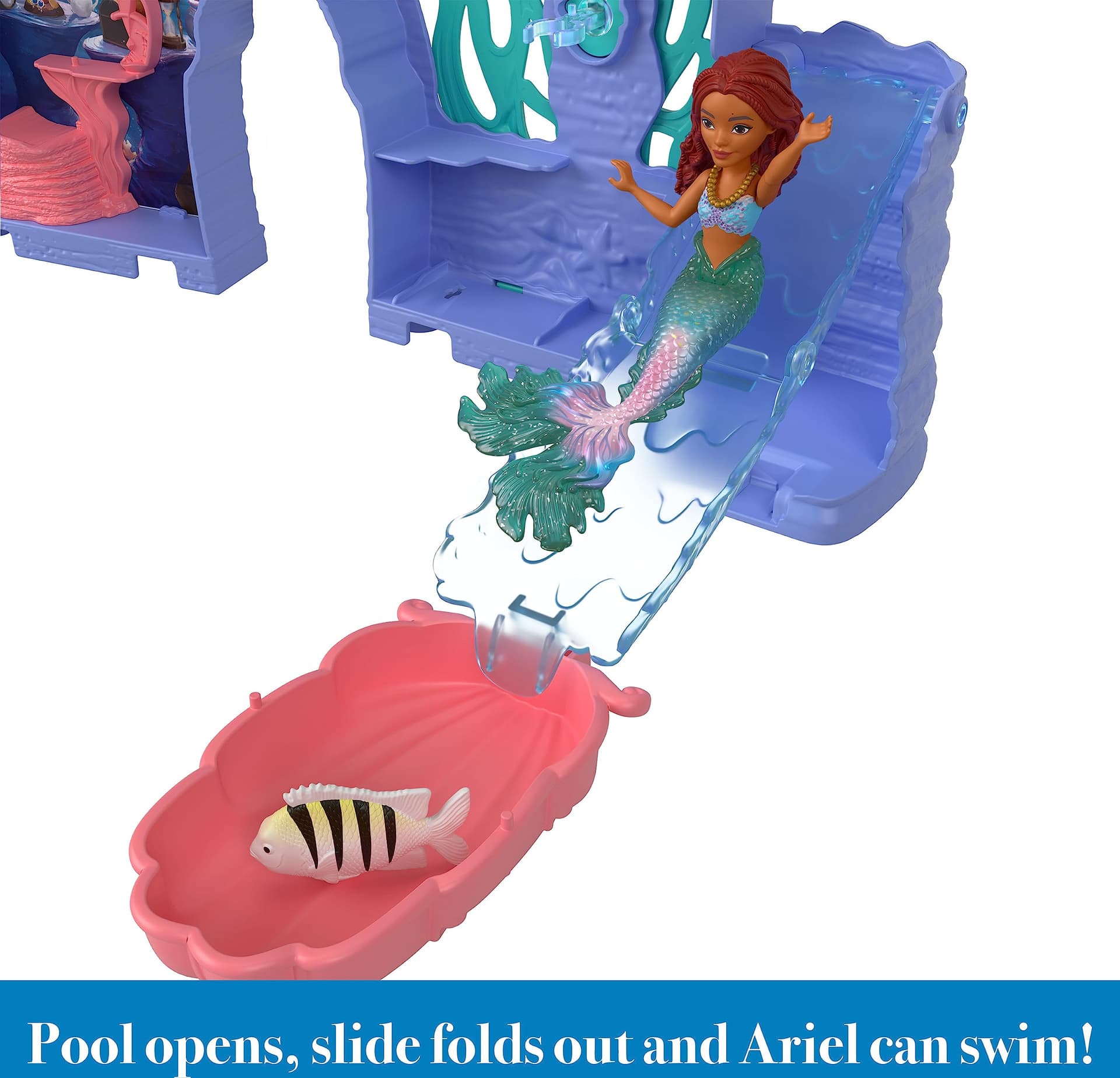 Disney The Little Mermaid Storytime Stackers Ariel s Grotto Playset, Stackable Dollhouse with Small Doll and 10 Accessories thumbnail 5