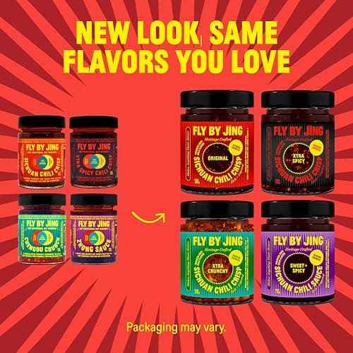 FLYBYJING Chili Crisp Bundle: Four Premium Chili Sauces Good on Noodles, Proteins, Veggies & Everything - Spicy, Savory, Crunchy Vegan Hot Sauces, Great Gift for Foodies 6oz (Pack of 4) thumbnail 8
