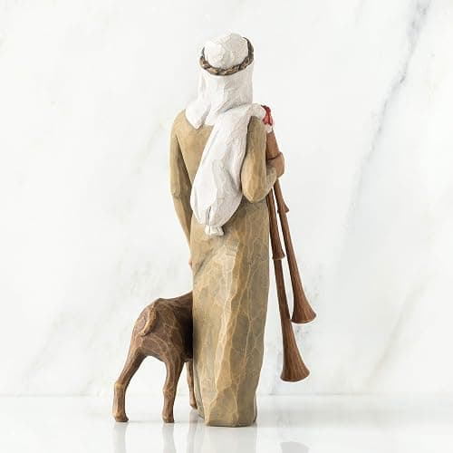 Willow Tree Zampognaro (Shepherd with Bagpipe), A Shepherd's Gift, a Joyous Melody, proclaiming The News Expand and Elevate Your Nativity Collection or Holiday Advent, Sculpted Hand-Painted Figure thumbnail 4