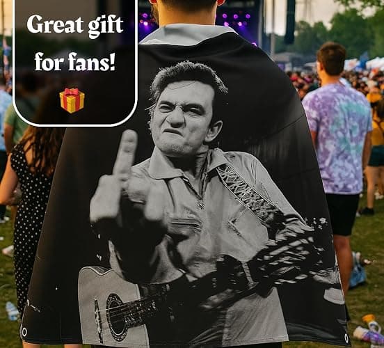 LUIVU 3x5 Feet Cash The Man in Black Flag with Four Brass Grommets - America Country Singer Banner for Outdoor or Indoor - Wall Tapestry Poster Signs Decorations for Bedroom or College thumbnail 5