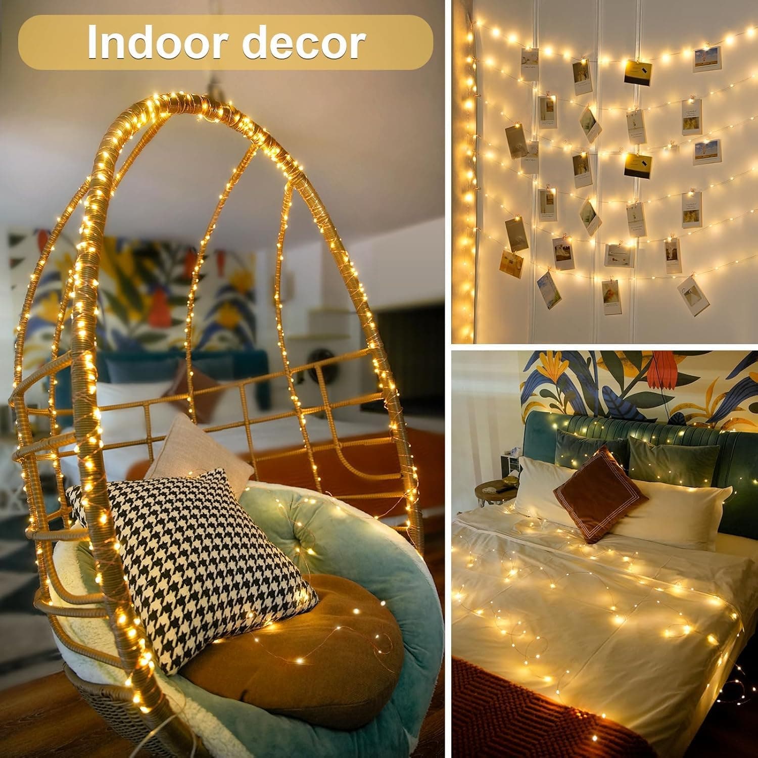 1PC 10M 100LED Fairy Lights Battery Operated String Lights Warm White thumbnail 5