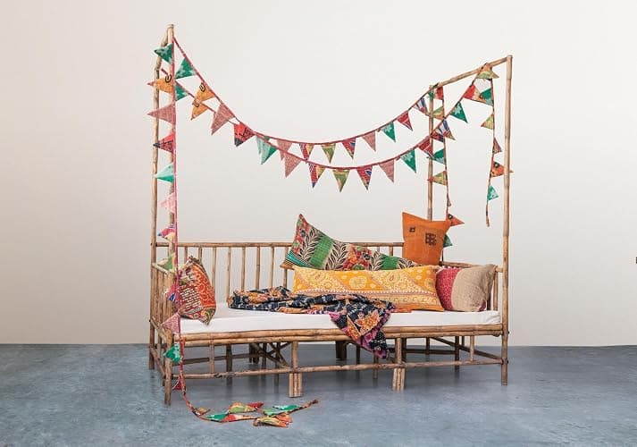 Creative Co-Op Vintage Kantha Quilt Garland thumbnail 2