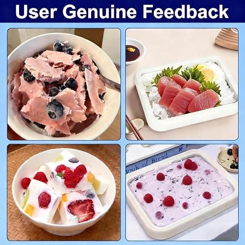 Rolled Ice Cream Maker, Portable Instant Rolled Ice Cream Tray with Dual Scrapers, DIY Rolled Ice Cream Homemade Italian Ice Cream, Sorbet, Frozen Yogurt tray (Pink) thumbnail 6