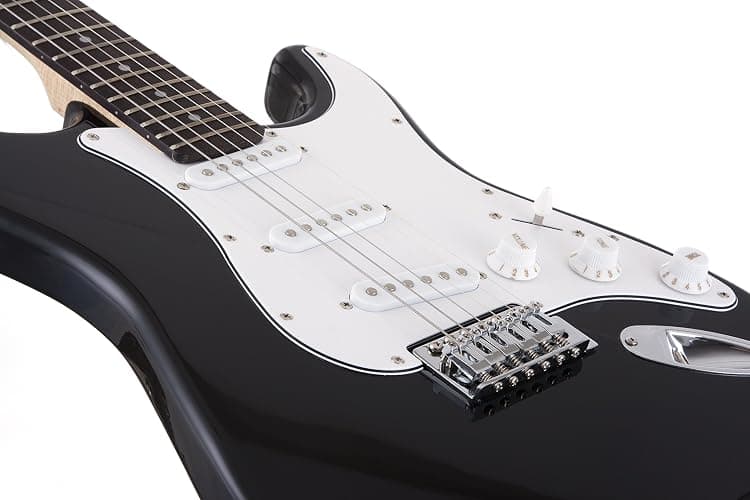 Rockjam Kit de guitare électrique de la taille complète de avec ampli de 10 watts, ses cours, sangle, sac de concerts, choix, cordes de plomb et de rechange - noir thumbnail 4