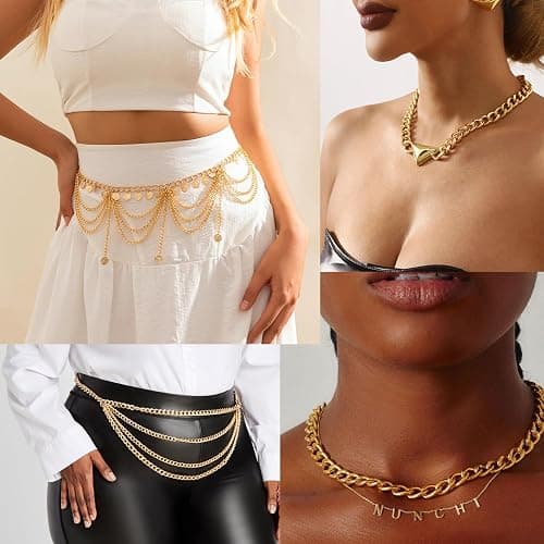 [33ft] Gold Chain for Jewelry Making, 7mm Wide Gold Aluminum Curb Link Chain Roll Bulk for DIY Jewelry Making Craft thumbnail 4