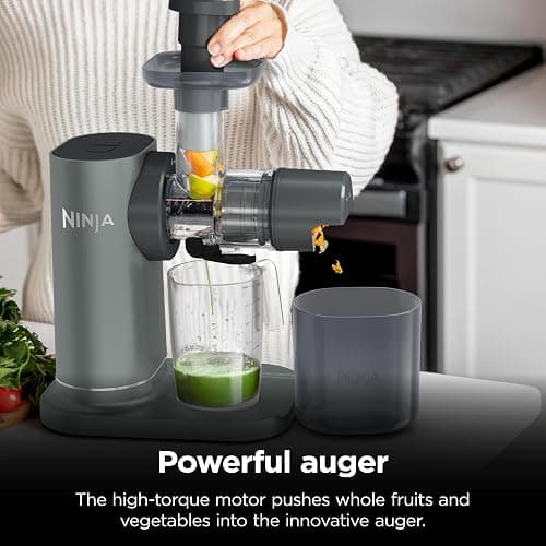 Ninja NeverClog 3-in-1 Juicer, Slicer & Shredder, 32oz Vessel, JC152 | NeverClog auger juices non-stop, plus slicing & shredding attachments. Total Pulp Control, 32-oz vessel, dishwasher safe thumbnail 4