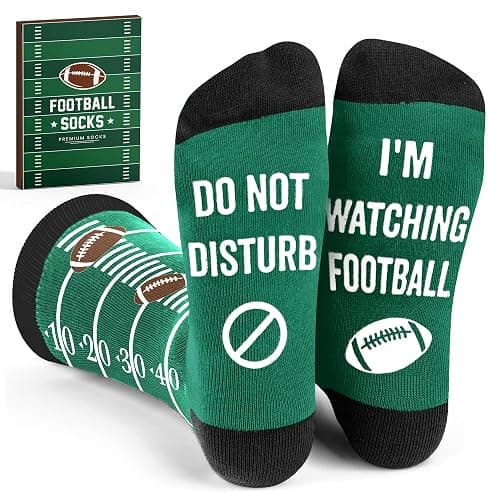 Funny Socks For Men - Cool Mens Football Socks, Sports Stocking Stuffers, Funny Accessories, Ideas Gifts, Sports Gift - Image 1