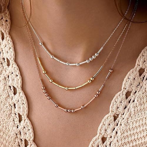 MYLONGINGCHARM Personalized Morse Code Necklace for Women, 18K Gold Plated Name Necklace, Morse Code Jewelry Gift for Her thumbnail 8