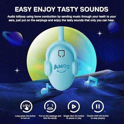 AMOS Music Lollipops Sweet, Audio Singing Lollies Candy, 2PCS Sugar Free Strawberry & Blueberry Flavors, Party Easter Lollipops Sweets, Novelty Gift for Him or Her thumbnail 5