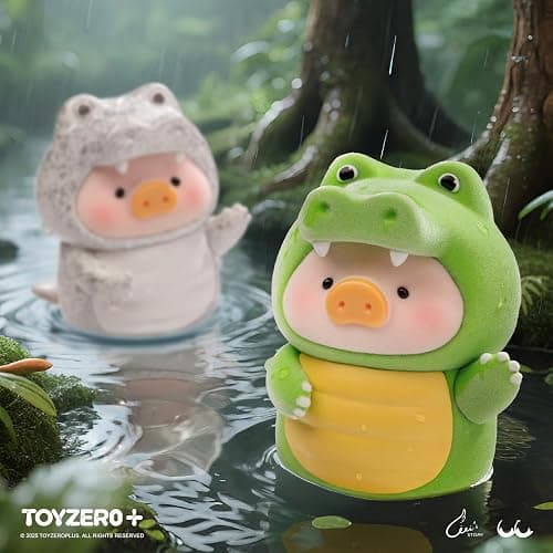 TOYZERO + Lulu The Piggy Blind Box Figures - Animal Party Series Blind Boxes Mystery Box Cute Animal Figurines Collectible Toys Home Desk Decorations Holiday Birthday Gifts, Single Box thumbnail 2