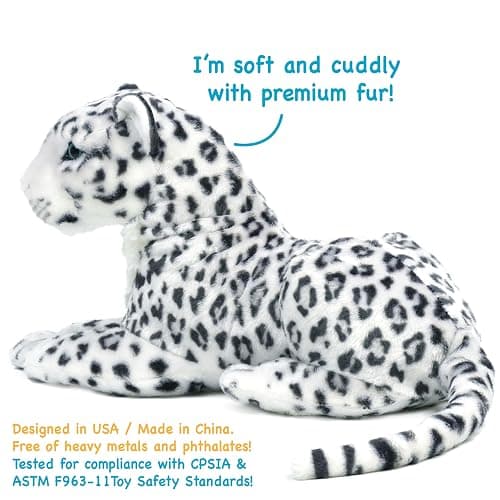 Sinovia The Snow Leopard - Squeeze Me! - 17 Inch Stuffed Animal Plush thumbnail 6